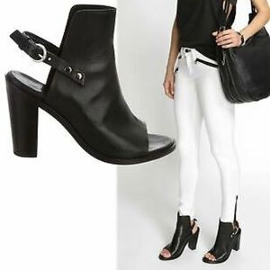 Rag and Bone Leather Peep Toe Heels/Bootie